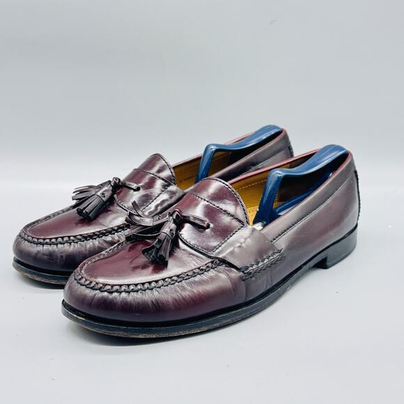 Cole Haan Shoes Mens 10 Brown Leather Tassel Loafers Slip On Moc Toe Dress main image 9
